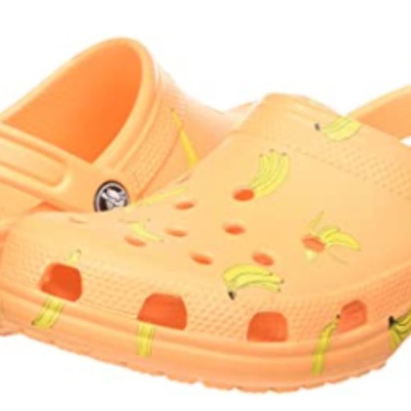 CROCS Shoes Crocs Unisex Adult Peach Banana Printed Clog Shoes Poshmark